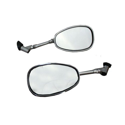 Espejos para motocicleta chopper cromados HF814 10mm Alessia