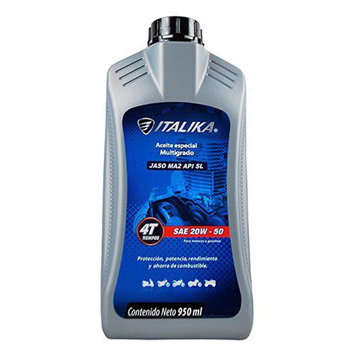 Aceite para motocicleta Italika gris SL 20w50