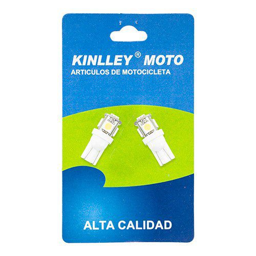 Foco de pellizco para motocicleta T10 led par blanco  Kinlley