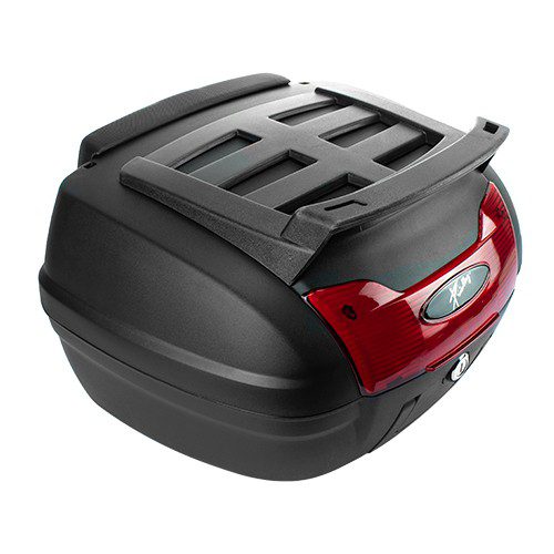Caja porta equipaje para motocicleta 40L con respaldo y base de carga Kinlley