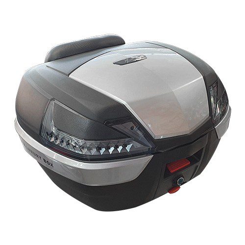 Caja porta equipaje para motocicleta 42L con respaldo universal premium Kinlley