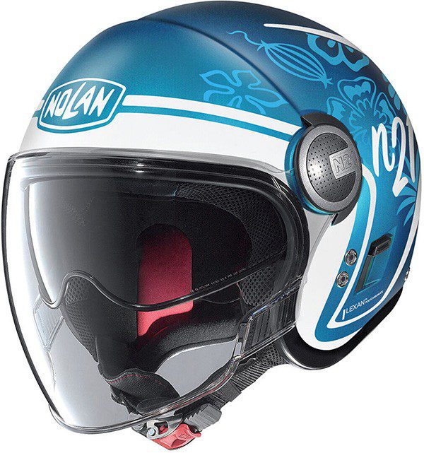 Casco para motociclista N21 Visor Playa 088 azul Zafiro Talla S Nolan