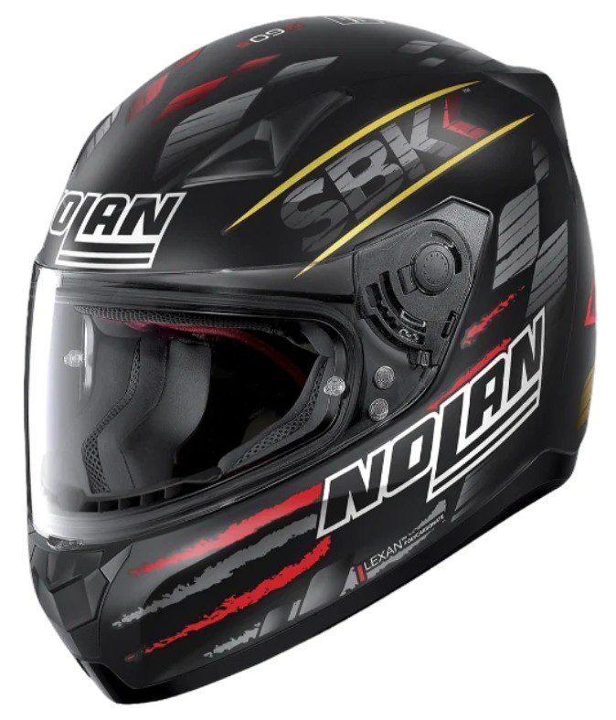 Casco para motociclista N60-5 SBK 84 negro mate/blanco/rojo Talla M Nolan