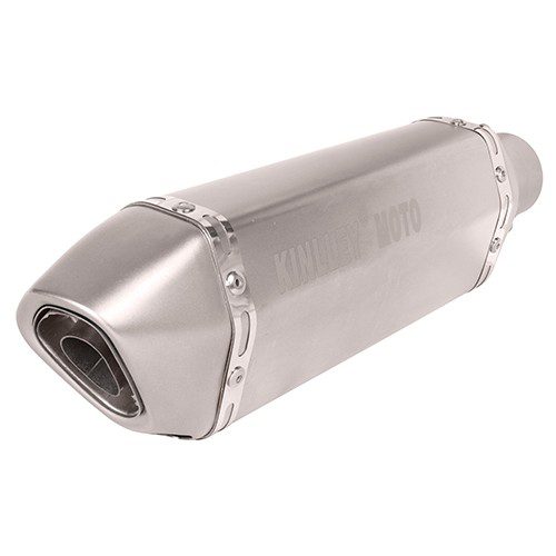 Escape para motocicleta universal deportivo plata de 35mm a 51mm H Kinlley