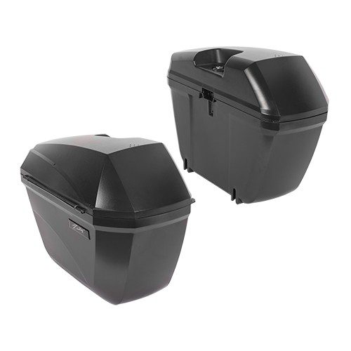 Alforjas laterales porta equipaje para motocicleta 23L negras 37x23x47.5cm  Kinlley