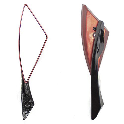 Espejos para motocicleta universales K180 rojo Triangle 10mm Kinlley