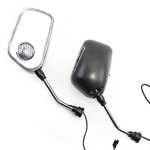 Espejos para motocicleta universales con MP3 Radio Luz 10mm Kinlley