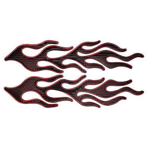 Protector de Tanque de gasolina Flamas rojas RJ009 Kinlley