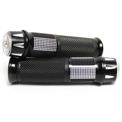 Puños de aluminio negros con led XL-285 Kinlley