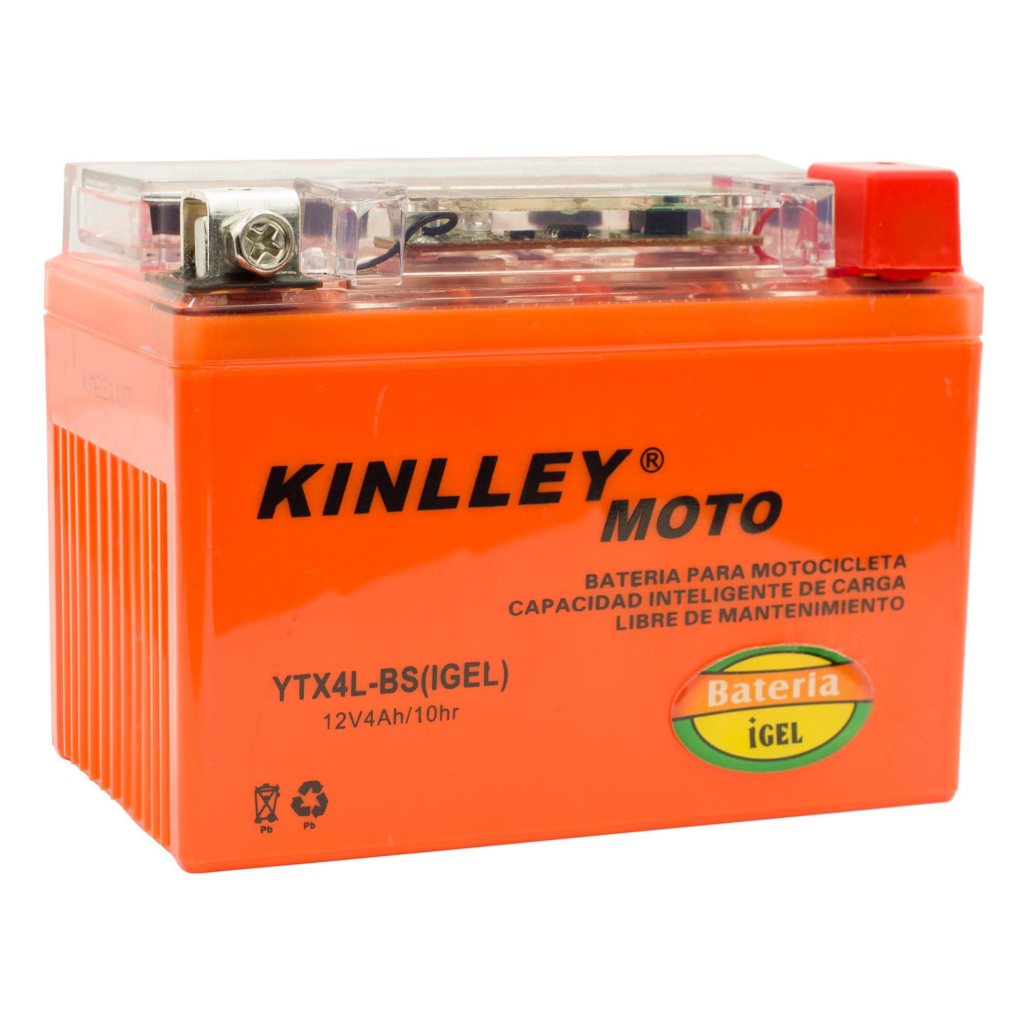 Bateria para motocicleta YTX4L-BS de gel con chip Kinlley