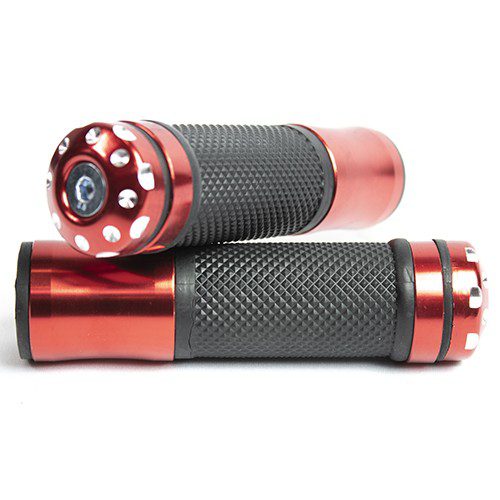 Puños para motocicleta universal 7/8 con contrapeso rojo XL280 Kinlley