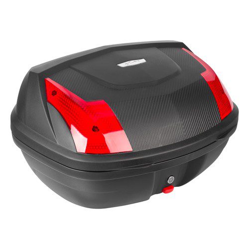 Caja porta equipaje para motocicleta 48L negra base plastico Kinlley