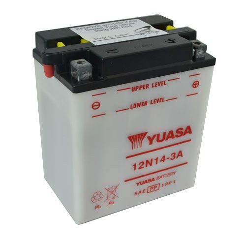 Bateria para motocicleta 12N14-3A sin acido Yuasa