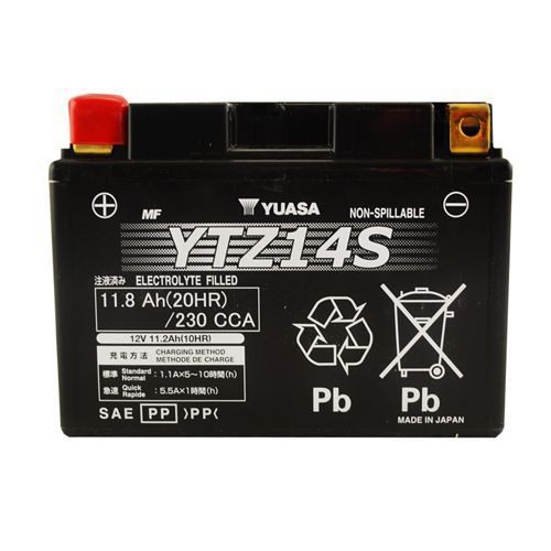 Bateria para motocicleta YTZ14S sellada Yuasa