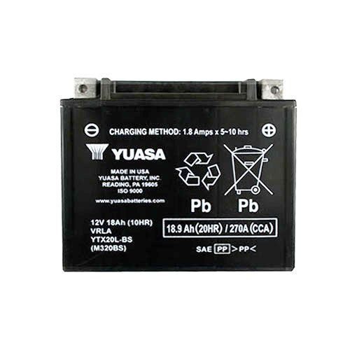 Bateria para motocicleta YTX20L-BS con acido Yuasa