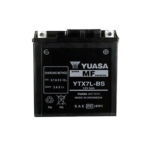 Bateria para motocicleta YTX7L-BS con acido Yuasa