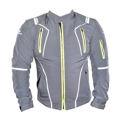 Chamarra para motociclista Softshell repelente con protecciones Talla-M Hebotech