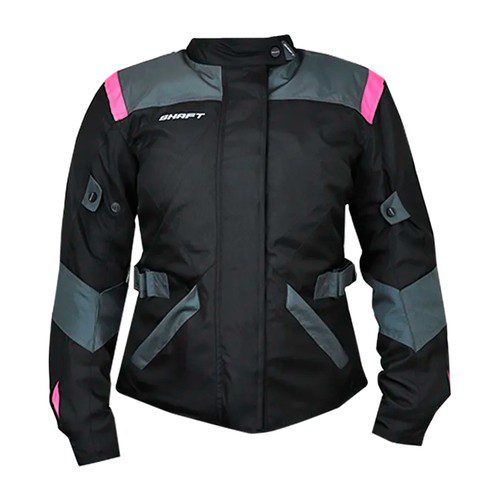 Chamarra Shaft  NOVA negro/Neón Fucsia talla S