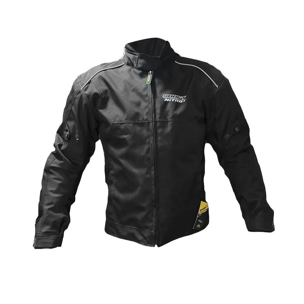 Chamarra para motociclista SHAFT Nitro negra Talla XL