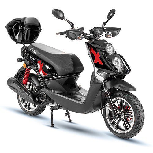 Motocicleta Jiajue Cross 150cc negra con caja