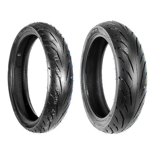 Kit de llantas para motocicleta 110/70-17 y 140/70-17 Motometa
