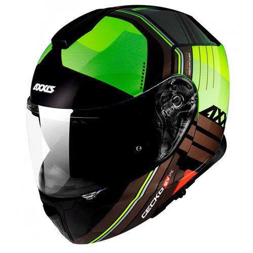 Casco abatible para motocicleta Axxis Gecko Epic/B3 Amarillo Talla XL