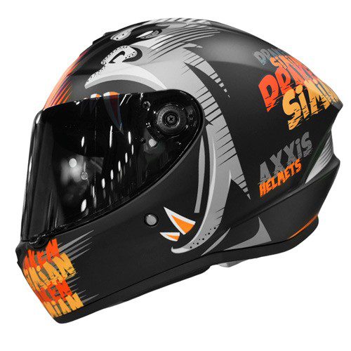 Casco Integral para motocicleta Axxis Draken Simian C4 Orange Talla XL