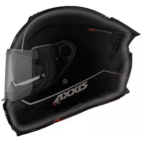 Casco integral para motociclista Hawk Solid A1 negro brillante talla M Axxis