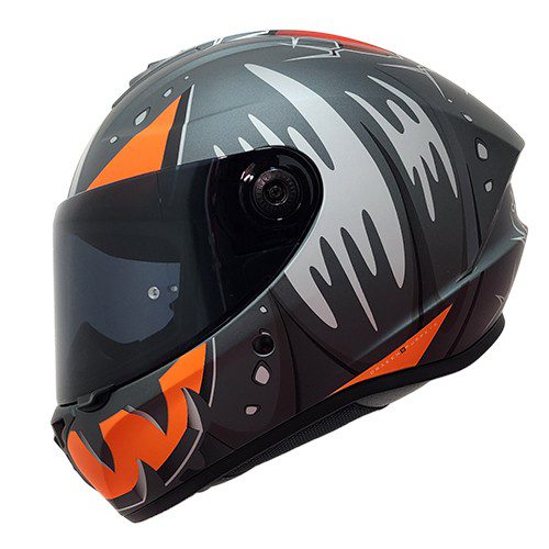 Casco para motociclista integral Draken Pumpkin gris matte talla M Axxis