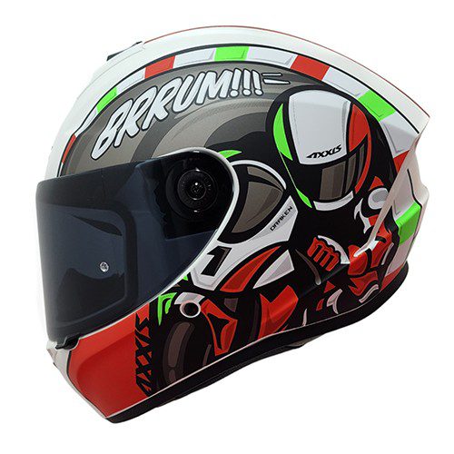 Casco para motociclista integral Draken Sprint rojo matte talla XL Axxis