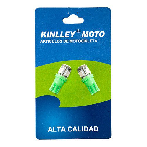 Foco de pellizco para motocicleta T10 led par verde Kinlley