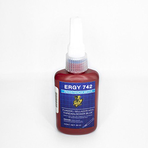 Fijador de tornillos permanente azul 50ml Ergy